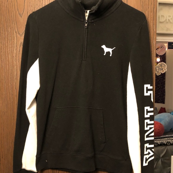 PINK Victoria's Secret Tops - Victoria secrete pink quarter zip size small